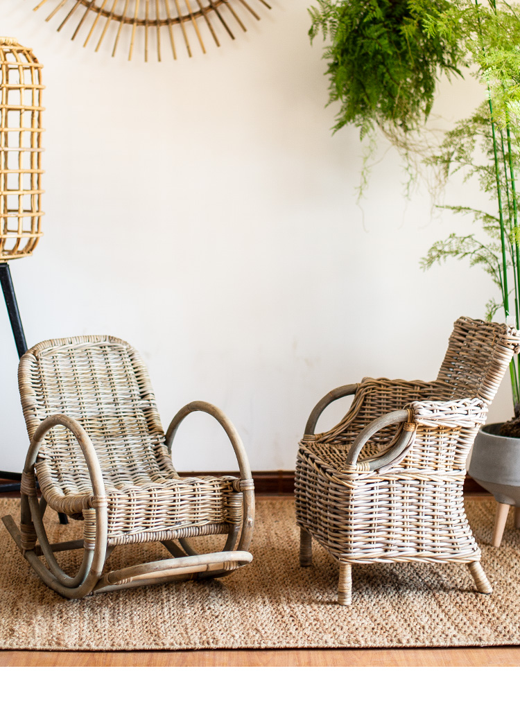 七茉家居 qimo home 美式藤編高檔進口藤椅戶外戶外休閑椅